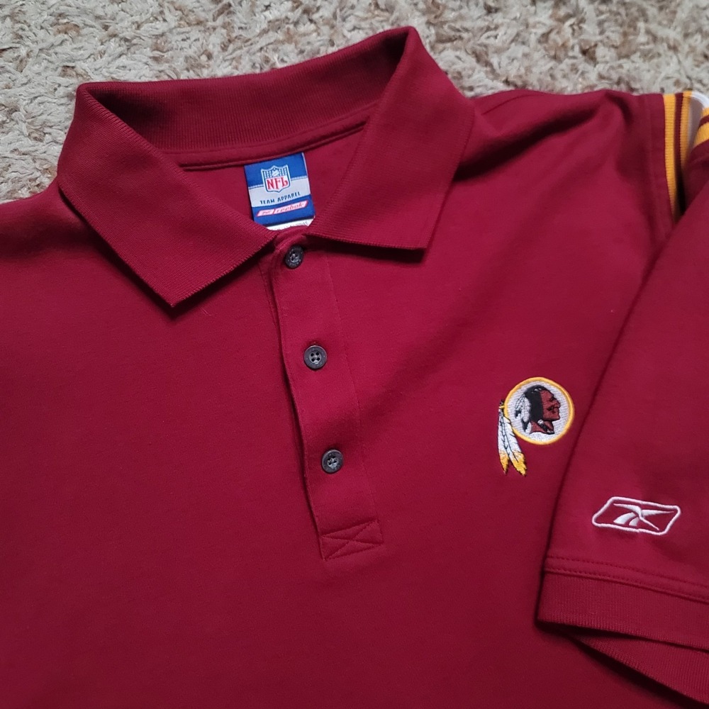 Washington‎ Redskins/Commanders Mens L NFL Short Sleeve Polo Golf Shirt